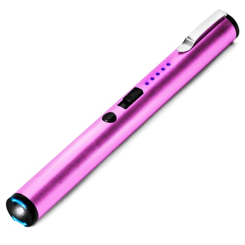 Guard Dog Security Enlight Pen Stun Gun with Flashlight, Self Defense Device, Battery Life Indicator, Belt Clip, Non Lethal Weapon for Women and Men, 6.10 Inches - Pink