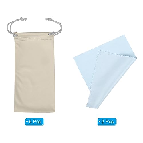 Image of PATIKIL Microfiber Glasses Bag, Sunglasses Pouch Eyeglass Bag Soft Sunglass Case with Eyeglasses Cleaning Cloth