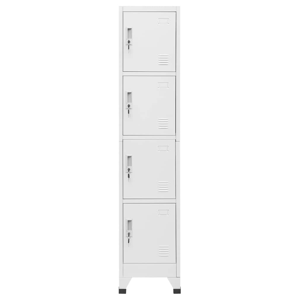 vidaXL Armadietto a 4 Comparti con Serrature 38x45x180 cm Mobiletto Armadio