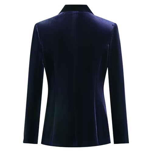 YYNUDA Womens Velvet Blazer Jacket Long Sleeve Suit Jacket for Party Wedding3