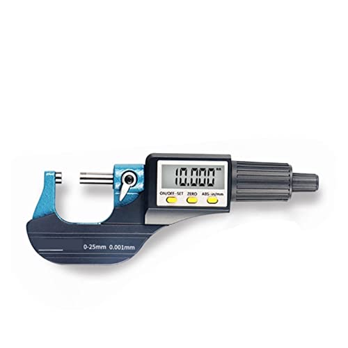 Digital Micrometer High Precision Outer Diameter Wall Thickness Caliper 0.001 Waterproof Electronic 0-25-50mm - Measuring Layout Tools(Pure number display,25-50mm)