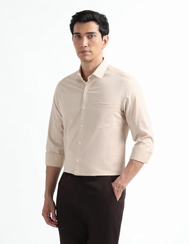 Image of Arrow Checked Slim Fit Mens Formal Shirt - Cotton, Breathable & Comfortable, Full Sleeves Shirts for Men