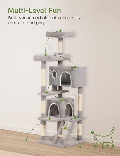 Torre para gatos multi-niveles 60 pulgs interior miniatura 6