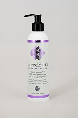 Organic Massage Gel (8oz) - Unscented, Nut Oil Free, Gluten Free and USDA Certified Organic
