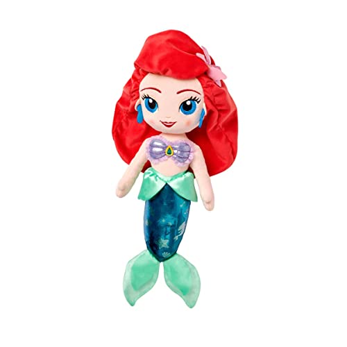 Image of Disney Store Official Princess Plush Doll, Ariel from The Little Mermaid, Medium 14 Inches, Soft Plushy with Embroidered Features, Princess Toys for Girls, Disney Dolls, Stuffed Animals for Girls