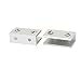 Aexit 40mm Length Fall Protection Aluminium Alloy Rectangle Shaped Glass Clamps Clip Silver Safety Clips Tone 2pcs