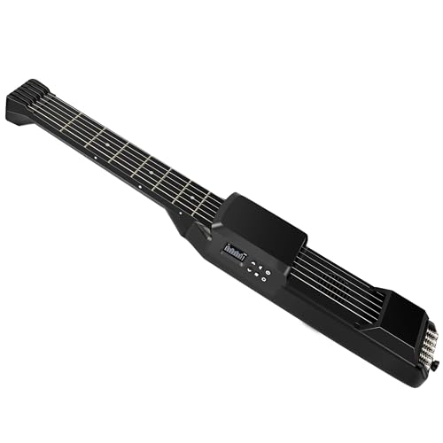 Guitare intelligente 12 frettes – Jouabilité facile pour les débutants et la pratique, noir