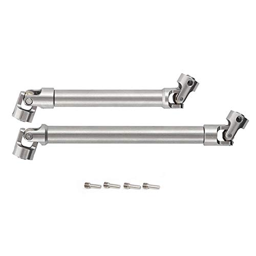 Fauge 2Pcs Steel Drive Shaft for 1/10 RC Crawler TRX4 TRX6 Axial SCX10 Wraith Capra D90 TF2 Redcat GEN8,C