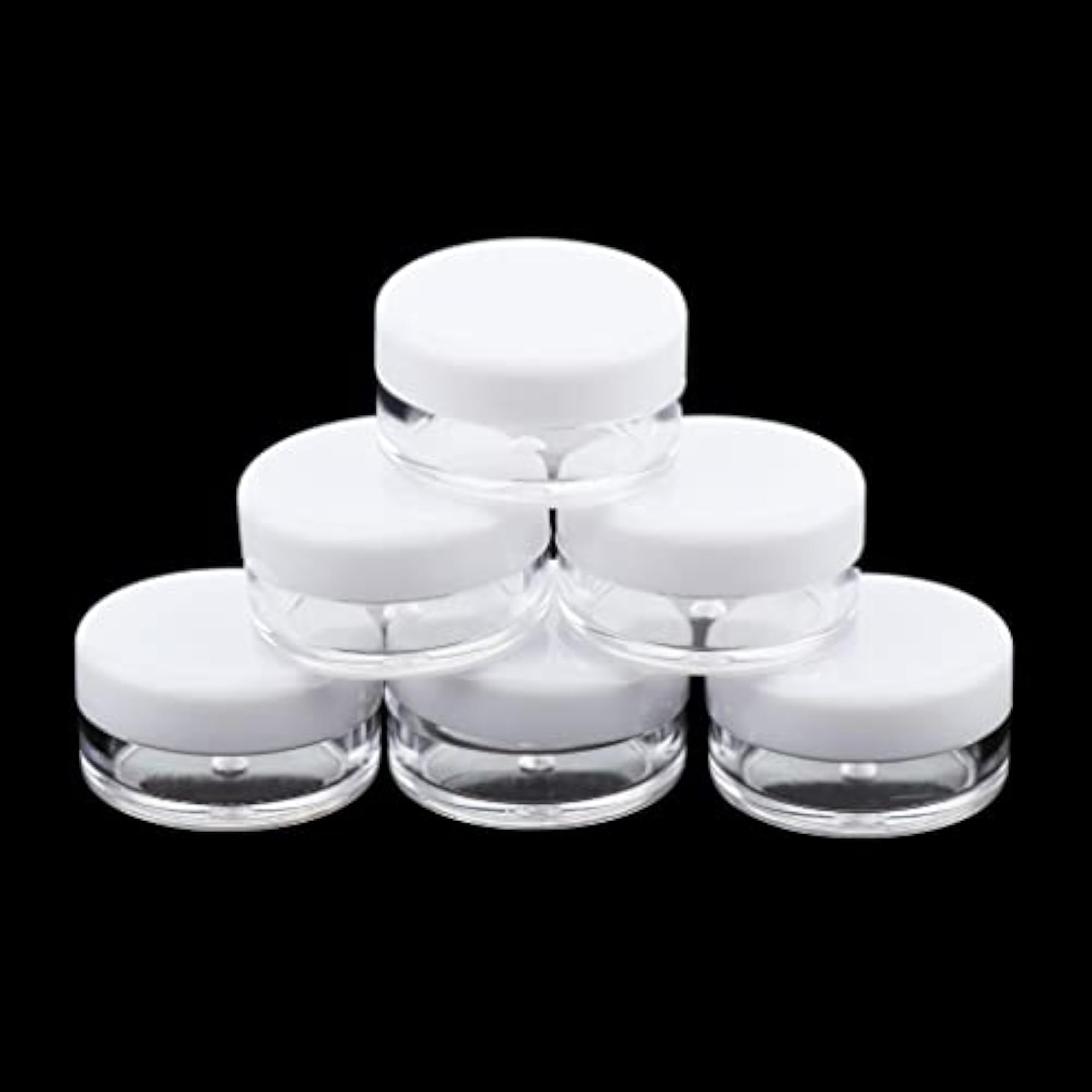 50pcs Empty Round Makeup Jar Pot Travel Cream Container
