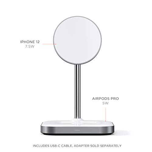 Satechi Aluminum 2-in-1 MagSafe Charging Stand for iPhone & AirPods — view 2