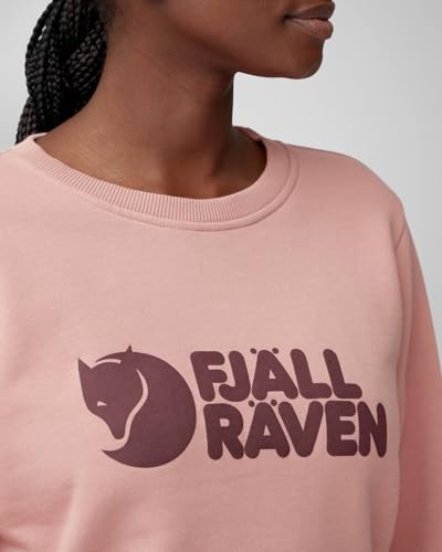 Image of Fjallraven Logo Sweater Women's Sweatshirt - Soft Fleece, Classic Crewneck, Organic Cotton Blend - Hiking, Travel
