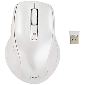 ナカバヤシ(Nakabayashi) Digio2 5ボタンBlue LED マウス 無線 静音 ホワイト Z8406" 