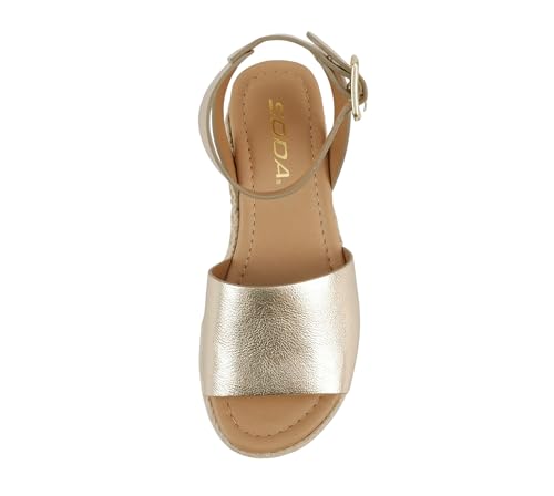 Image of Soda Little Kids /Children /Girls Topic-IIS Espadrille Flatform Wedge Open Toe Sandals