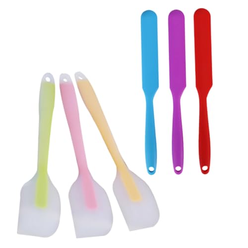 Holibanna Espátulas De Silicona Color Aleatorio Incluye Espátulas Translúcidas Pequeñas y Raspadores De Aceite Para Hornear Cocinar y Untar Mermelada