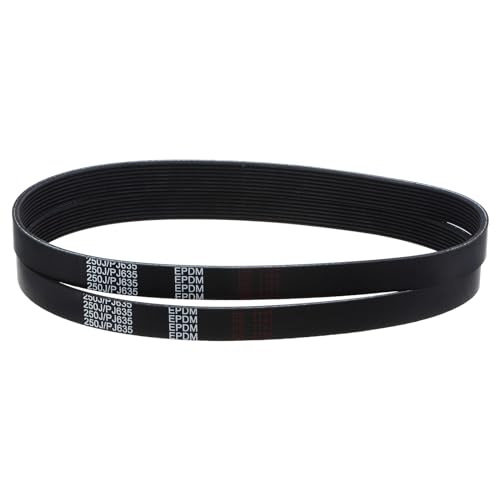 QUARKZMAN 2 Stück 250J PJ Keilrippenriemen 8 Rippen 25(635mm) Länge x 0,74(18,72mm) Breite x 0,14(3,5mm) Dicke EPDM Poly V Riemen Keilriemen Flachriemen Antriebsriemen Für Rasenmäher