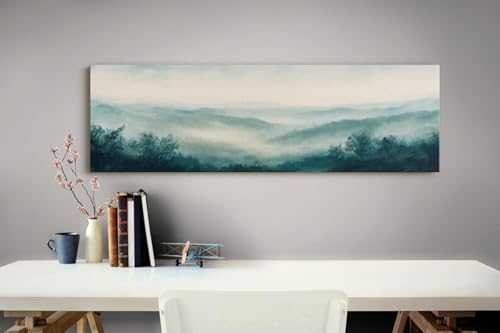 Peinture nature brumeuse pour créer un salon zen et minimaliste