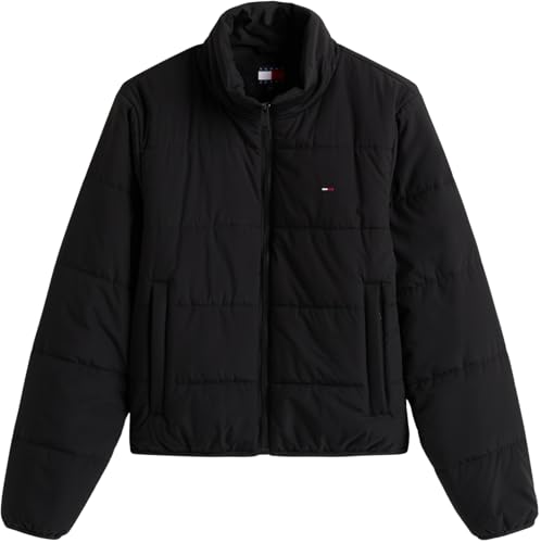 Tommy Jeans Damen Pufferjacke mit Stehkragen, Schwarz (Black), 4XL – Ansicht 4