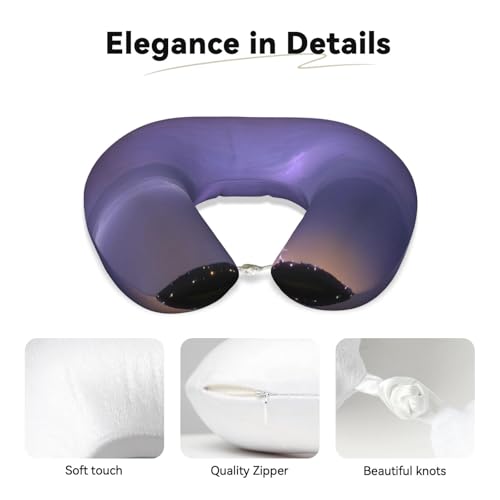 Almohada de viaje espuma viscoelástica U negra miniatura 4