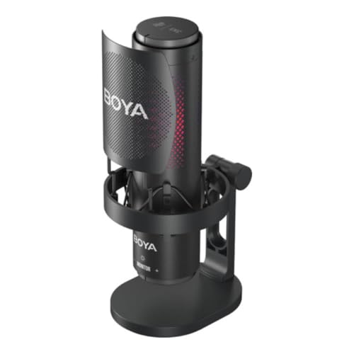 Image of BOYA K9 RGB USB Type C Microphone for YouTube | Gaming Set | Microphone for Recording | Gaming Mic for Pc | Condenser Mic with Desktop Stand Compatible with Windows and Mac Computers. (BOYA-K)