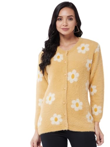 Image of Modeve Floral Print Round Neck Casual Women Sweater||Winterwear||