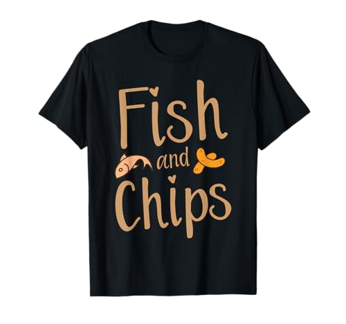 Fish and Chips Funny British Food T Shirt Gift T-Shirt