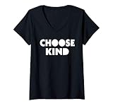 Womens Choose Kind T-Shirt - Anti-Bullying Message V-Neck T-Shirt