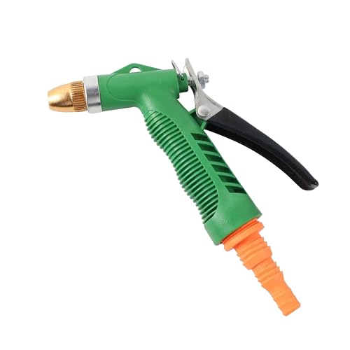Image of ROOTS & LEAF High-Pressure Garden Water Spray Gun | 3 Adjustable Spray Patterns | Hands-Free Operation, Durable Brass Nozzle for Car Washing, Plant Watering, and Pet Cleaning - Pack of 1, 9 x 3 cm