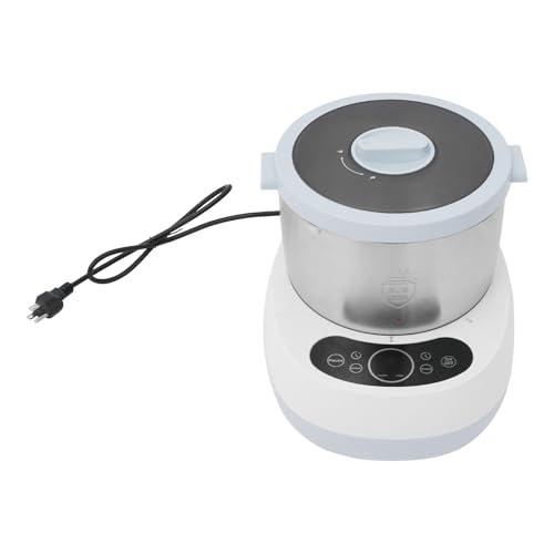 5L/4.5Qt Electric Bread Dough Mixer Dough Kneading Machine Pizza Dough Maker with Ferment and Timing Function for Restaurants Bakeries Home Kitchens, 304 Stainless Steel Interior