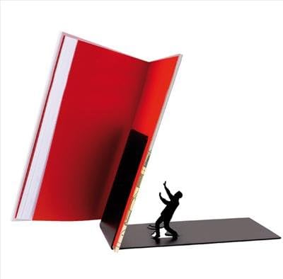 Falling Bookend Artori Design Metal Book End Book Holder Cool Book Stand