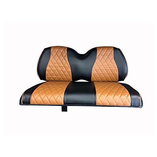 GCGC EZGO TXT/RXV & Club Car DS Front & Rear Seat Covers | Diamond Stitching | Black&Brown |