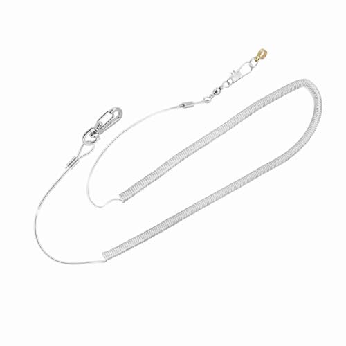 Oumefar 6m Bird Flying Rope Anti-Biss-Haustierleine Kits Edelstahl Vogel Fußkette mit Ring für Bird Parrot Flying Training(6.5MM+6M)