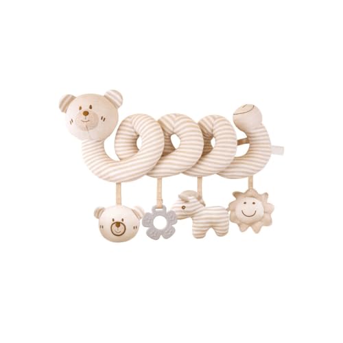 Jouet de Poussette Bébé, Spirale d'Activité Avec Animaux en Peluche Suspendu pour Lit, Siège Voiture - Jouets Sensoriels de Développement