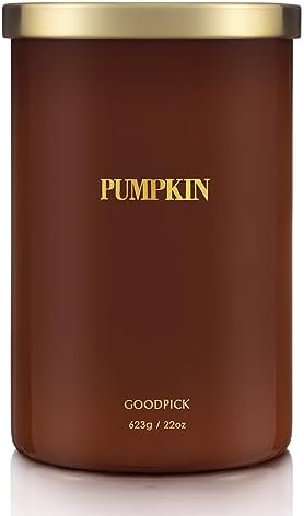 Goodpick Pumpkin Scented Candles 22 oz, Large Luxury Candle Gift, Candles for Home, 2-Wick Soy Candle, Retirement Gifts for Women