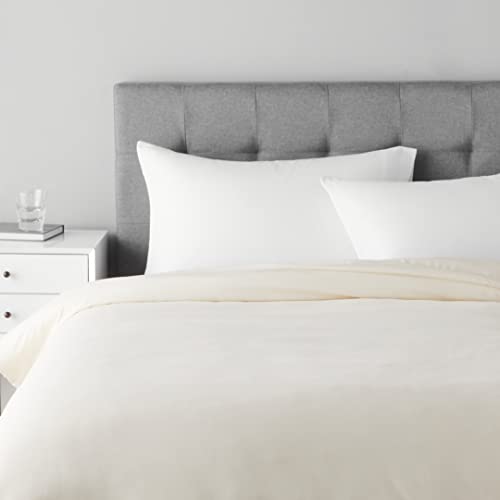 Amazonベーシック 掛け布団カバー 無地 ベージュ シングル