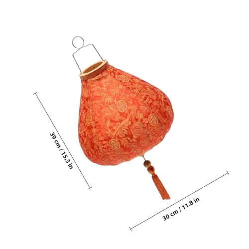 Lanterne décorative métallique orange durable avec surface lisse résistante à l'usure