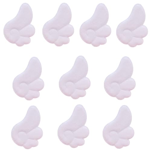 Set of 10 Wing Shaped Appliques Plush Accessories for Soft Furry Fabric for Toy Making and Decorations