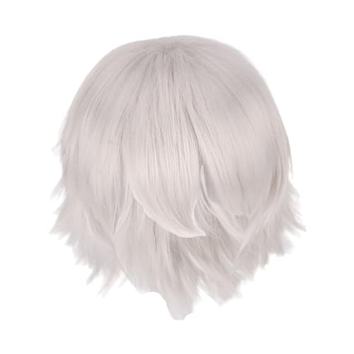 Image of ATORSE Cosplay Wig Spiky Portable Fashion Layered Presents Costume Wig Silver White