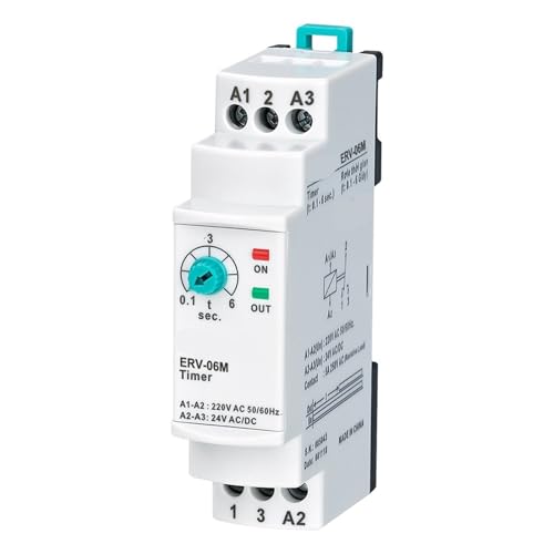 Relais temporisé réglable ERV-06M pour éviter les pics de tension électrique