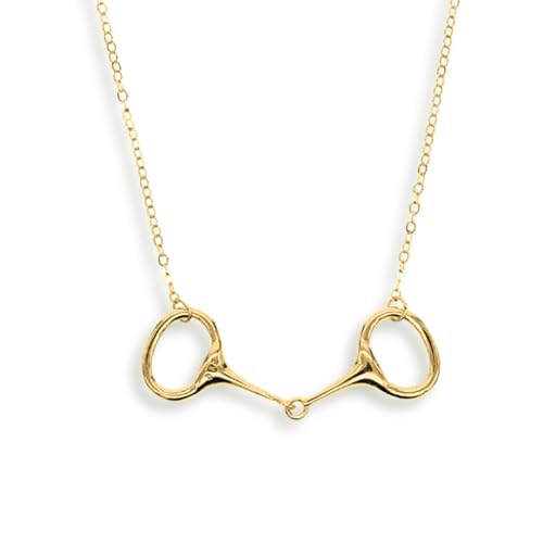 Minimalist Horsebit Necklace in Silver or 18K Gold Plated over 925 Sterling Silver. Dainty & Elgant Snaffle Horse Pendant Necklaces