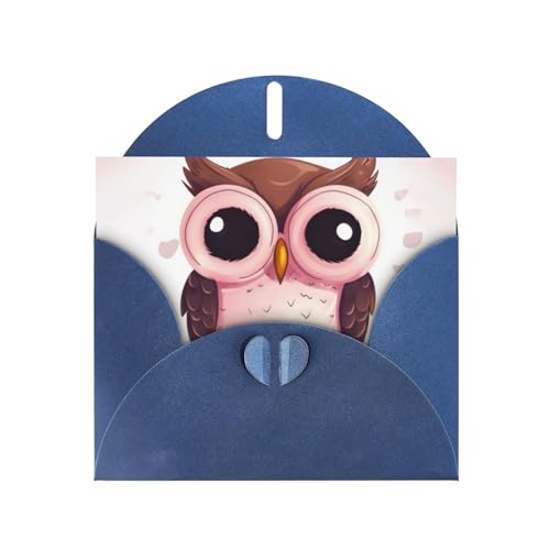 かわいいフクロウのグリーティングカード、封筒付き、ユニークなデザインのブランクノートカード 4x6インチ ポップアップ式 あらゆる機会のカード あなたのことを考えているカード バースデーカード 記念日カード