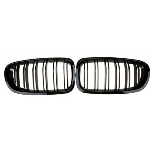 Parrilla delantera para BMW Serie 5 F10 F11 F18 negro brillante doble rejilla 3