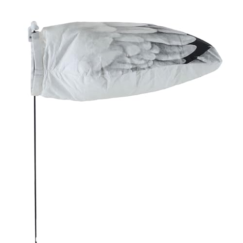 Higdon Outdoors Snow Goose Shock Socks | Quick Snap Snow Goose Wind Sock Decoys for Waterfowl Hunting | Ultra Realistic Detail | Durable Waterproof Material with Steel Stakes | 12pk