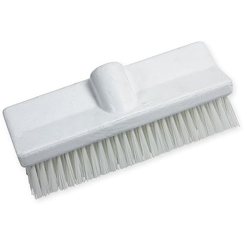 Image of SPARTA 40423EC02 Plastic Floor Scrub Brush, Wall Brush, Equipment Brush With Nonabsorbent Bristles For Industrial Kitchens, Hospitals, Commercial Cleaning, 10 Inches, White, (Pack of 2)