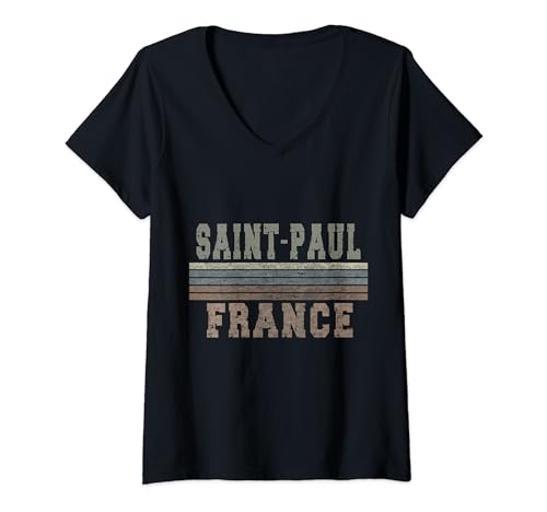 Retro Saint-Paul Francia Camiseta Cuello V
