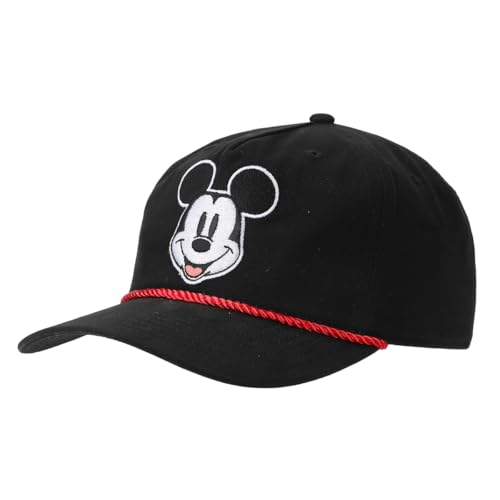 Disney Mickey Mouse Face Black Retro Grandpa Snapback Hat