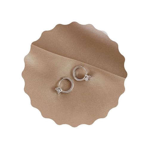 Pendientes de aro de plata de ley 925 a la moda hipoalergénicos para mujeres pequeños regalos de oro para madres + regalos para mamá regalo de cumpleaños ligero perla huggie gota pendientes de lágrima