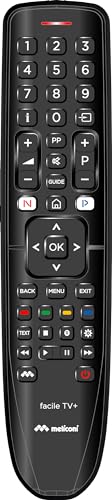 Meliconi | telecomando universale GUMBODY FACILE TV+ | corpo in gomma, compatibile con la quasi totalità delle TV in circolazione.