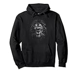 Lion Face Black And White Funny Graphic Tees Pullover Hoodie