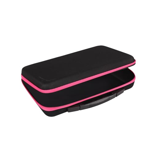 perfk Mallette de transport pour perceuse électrique, boîte de rangement rigide avec poignée, étui de rangement multifonction pour tournevis, pinces, clés, Rouge