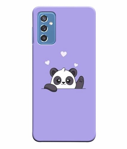 Image of Printed Hard Back Case Cover & Compatible for Samsung Galaxy M52 5G | Cute Panda Art (Multicolor) - D1182